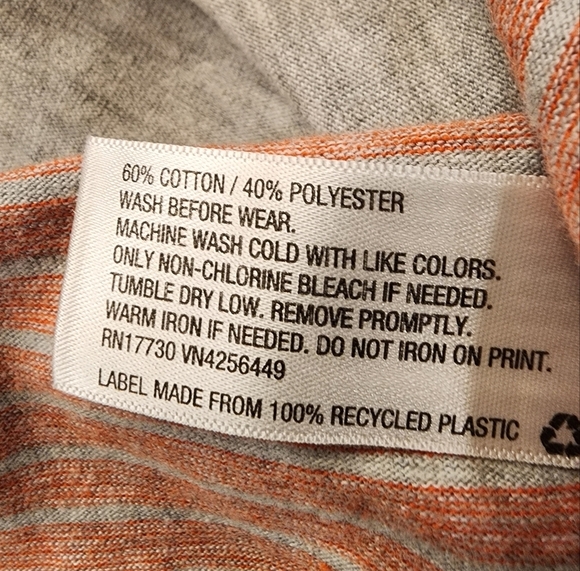 Kids Cat & Jack Striped Gray and Red Long Sleeve Shirt Size Small (6-7) - Picture 4 of 6